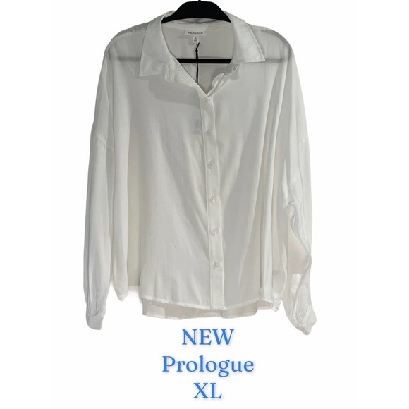 Prologue Tops - 🆕  Prologue Long Sleeve White button up blouse XL
